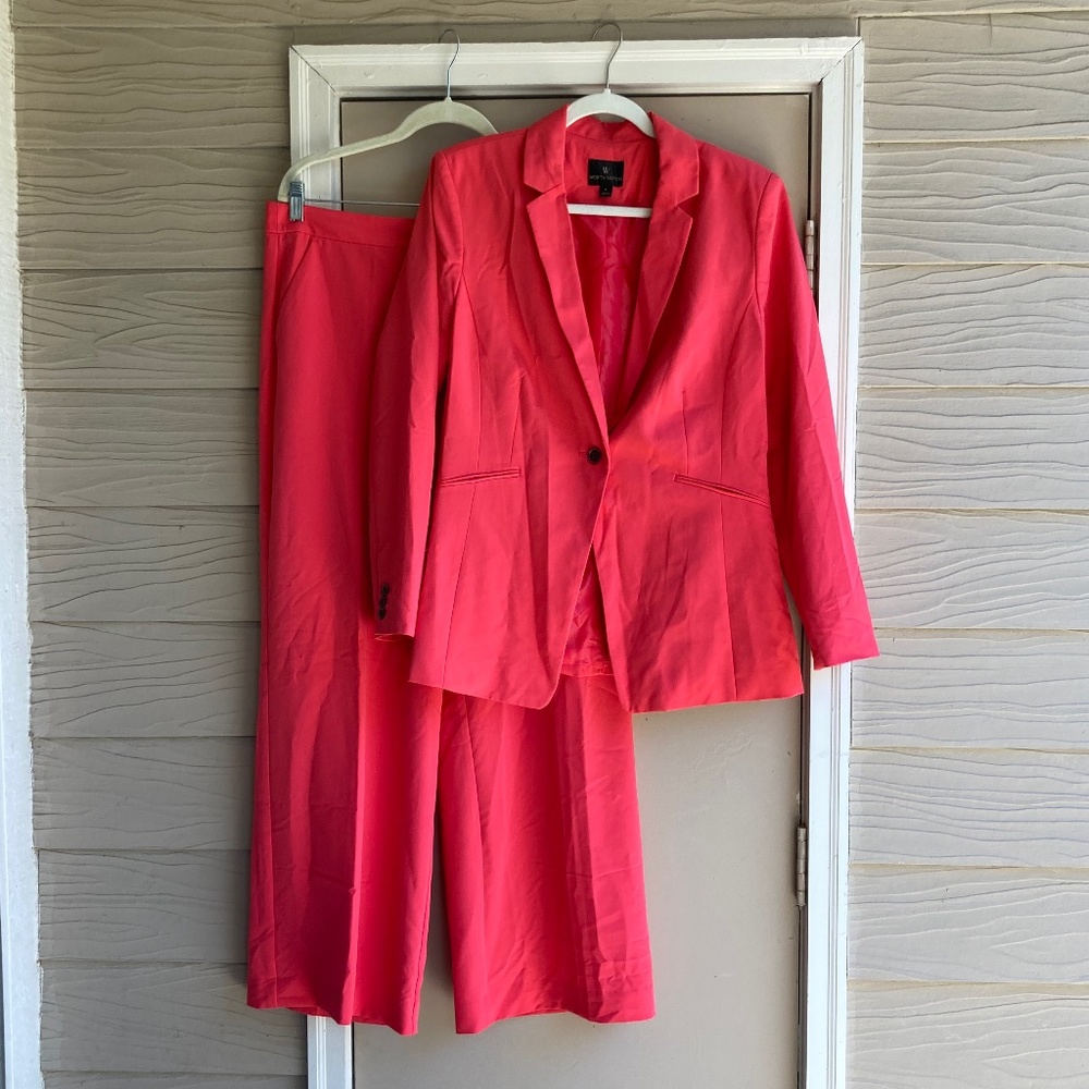 Worthington Pink Women’s Suit Blazer & Trouser Set